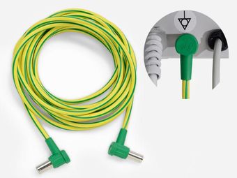 Equipotential bonding cable (absolutely necessary when using "intracardiac procedures")