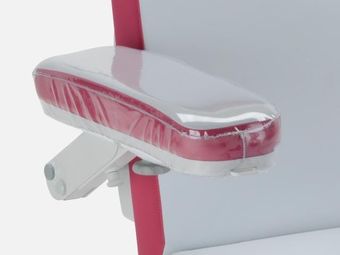 Transparent, cleanable protective cover for full foam (foamed) armrests, wedge-shaped armrests and low wedge-shaped armrests
