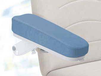 Wedge-shaped foam armrests  of imitation leather incl. hand switch holder, right and left