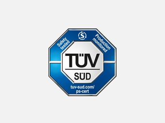 TÜV certified (tuv-sud.com/ps-cert)