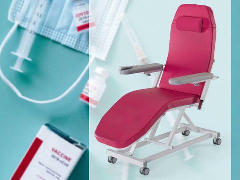 Injection chair as vaccination chair for injections